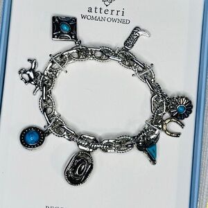 Atterri Turquoise Charm Stretch Bracelet | Western Cowgirl Jewelry